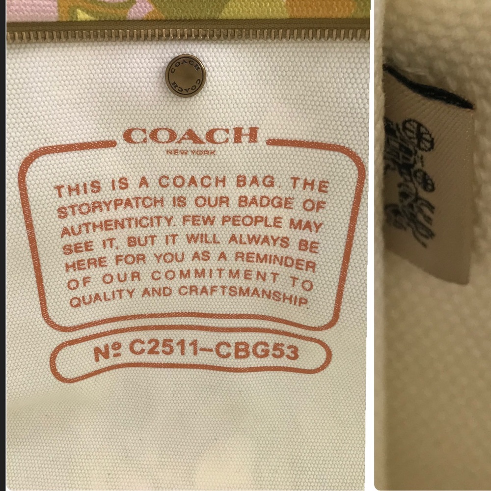 Coach Cargo Tote Crossbody Purse With Retro 60’s Paisley Print, NWT CBG53 - Picture 14 of 16